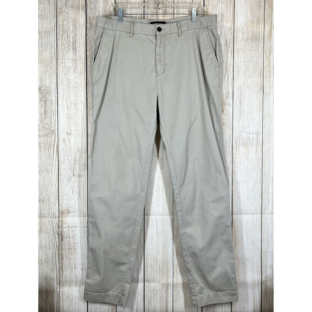 Farah VTG Mens Beige Cotton Dress Pants Trousers Size 36/34 Regular Pleaded